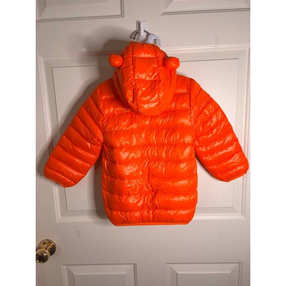 Bright Orange Toddler Puffer Jacket, Sz 3-4 Years - Picture 5 of 7